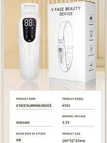 Máy tạo hình khuôn mặt chữ V sạc điện với màn hình LED - 6 chế độ & 15 mức cường độ, chức năng massage và rung, thiết kế công thái học 180°, cáp sạc USB và dây đeo điều chỉnh được, chất liệu nhựa ABS. - Nhiều màu - Xem 11