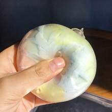 1pc Matcha & Dark Chocolate Colored Handmade Squeeze Stress Relief Toy, Creative Popping Fidget Ball - 抹茶黑巧克力擠壓器 - 查看 8