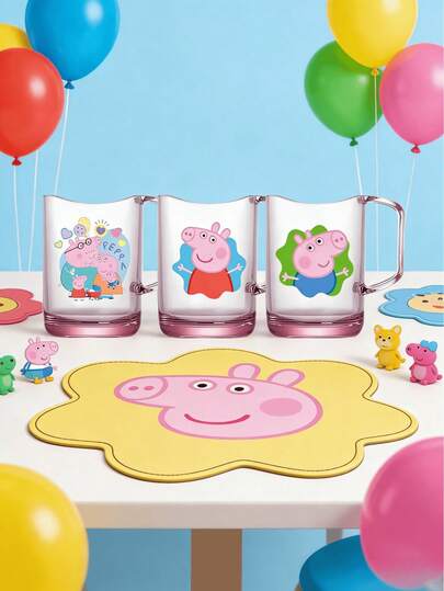 Peppa Pig 1个小猪佩奇塑料漱口杯，牙刷架，最佳节日礼物，派对装饰，家居装饰，圣诞礼物，情人节礼物，生日庆祝礼物，女士纪念品，可爱美学，情人节礼物，装饰品，家居装饰，情人节礼物