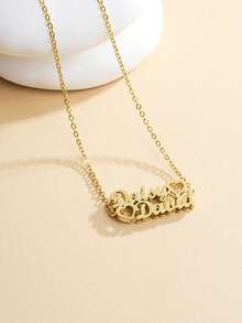1 chiếc dây chuyền đôi thời trang tối giản khắc tên theo yêu cầu, mặt dây chuyền hình trái tim, chất liệu thép không gỉ mạ vàng 18K, dây chuyền khắc tên theo yêu cầu làm quà tặng năm mới, Giáng sinh, ngày lễ. - Hai lớp - Xem 5