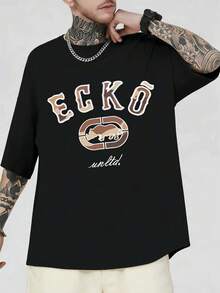 Men T-Shirts - 黑色 - 查看 1