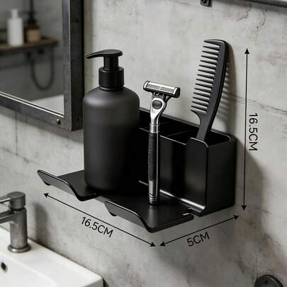 壁挂式吹风机支架，无需钻孔吹风机收纳架，浴室吹风机支架