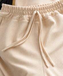 Women's Wide-Leg Pants, High Waist, Polyester, Drawstring, Suitable For Holidays, Evenings, School, Vacations, Home, Daily Wear, Office, All Year Round. - Kem - Xem 2