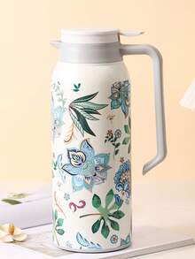 1500ml Capacity Stainless Steel Double Wall Vacuum Insulated Flask, Versatile Use As Coffee Pot, Beverage Container, Hot Water Kettle, Coffee Or Tea Pot. Featuring Classic Floral Pattern Design, Durable And Easy To Clean. This Elegant Floral Patterned Thermal Carafe Is An Ideal Choice For Weddings, Parties, Outdoor Activities, Office, School, Housewarming And Gift-Giving Occasions. - Multicolor - View 16