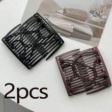 1-5pcs Elastic Magic Hair Combs With Adjustable Clips, Suitable For Women And Girls, No Trace Hair Bun Maker, Applicable For Curly, Thick, Wavy Ponytail Hair Accessories, Made Of ABS Plastic, All Season Use Beauty Home Bedroom Decor Travel Accessories - Multicolor - View 4