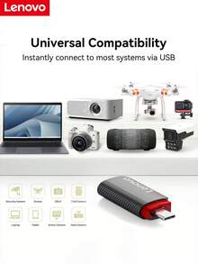 Pembaca Kartu SD Lenovo 2-in-1, Transfer Kecepatan Sangat Tinggi, Kompatibel dengan Berbagai Perangkat, Pasang dan Mainkan, Ringan, Dapat Digantung dengan Tali - View 8
