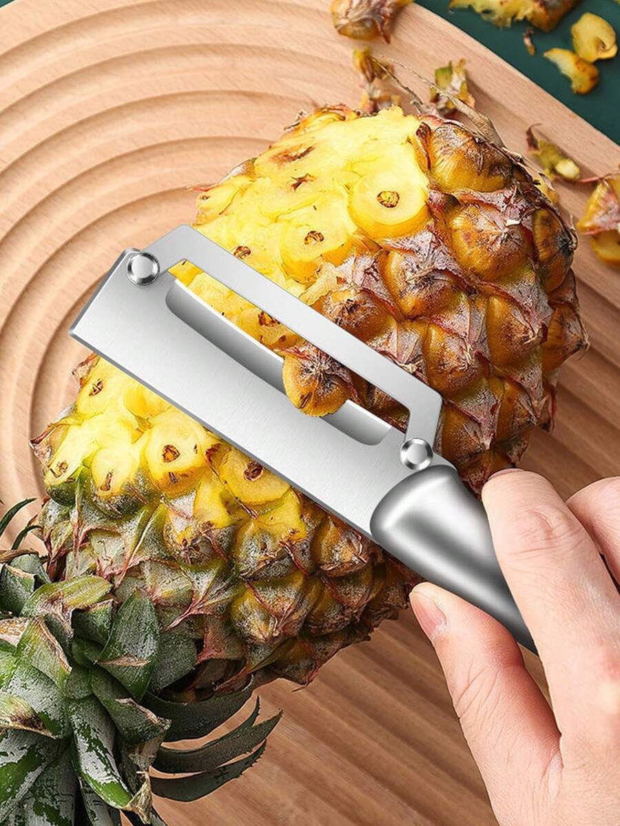 Bộ 1/2 dụng cụ gọt vỏ đa năng bằng thép không gỉ, dễ dàng gọt vỏ trái cây, dưa mùa đông, mía và bí ngô mà không cần tốn nhiều công sức. - Nhiều màu - Xem 1