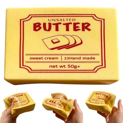 Dumpling Squishy Rot Butter Toy Soft With Slow Throw Butters Bar Sticky Butter Shaped Stress Toys Realistic Squish Dumplings