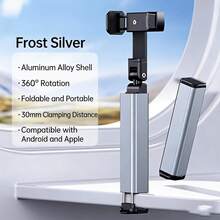 1pc Portable Aluminum Alloy Phone Stand, 360° Rotatable Foldable Phone Holder, Compatible With All Smartphones, Travel & Desk Use - Multicolor - View 5