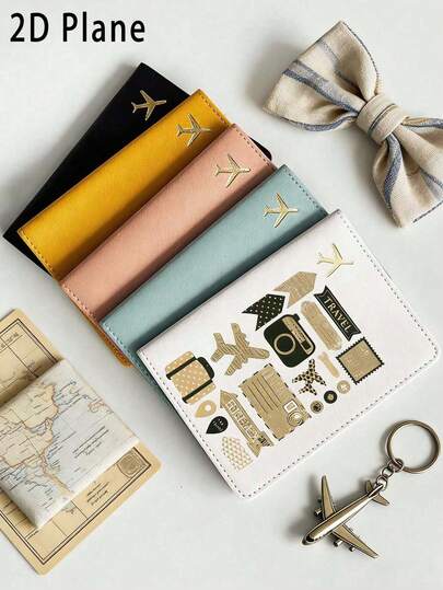 Ví đựng hộ chiếu 2D phẳng thời trang, phụ kiện du lịch gấp gọn, nhẹ và bền, phù hợp cho trường học, du lịch hoặc làm quà tặng, quà tặng thời trang unisex, phụ kiện du lịch ngoài trời cho du khách trẻ tuổi, ví đựng hộ chiếu tối giản cao cấp phù hợp cho nữ sinh.
