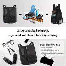 Mochila grande de tela de 40L, adequada para natação, fitness e equipamentos esportivos - Multicolorido - Visão 5