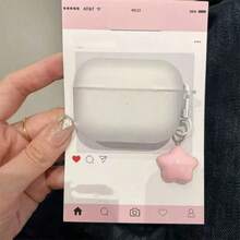 Star Minimalist Transparent Bluetooth Wireless Protective Case, Compatible With AirPods Pro 3, 2nd Generation, Compatible With IPhone Earphones 1/3/4/5, Wireless Protective Case For 2nd, 3rd And 4th Generation - Clear - View 3
