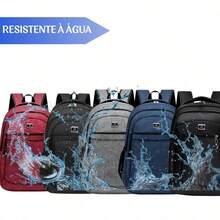 Two-Piece Set Of Large, Functional Men's Backpacks For School, College, And Work - Blue - View 7