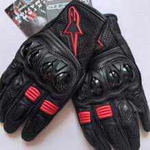 Alpinestars 男女通用四季越野摩托车骑行手套，Supertech 超细纤维皮革手套，赛车手套，摩托车比赛手套，骑士风格，支持触屏操作，耐磨防护手套 - 彩色 - 查看 4