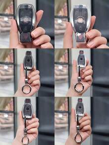 Ốp chìa khóa điều khiển từ xa bằng TPU mới, kèm móc khóa, phù hợp với các dòng xe A B C E R GLS GLA GLK GLC CLS CLA AMG W204 W205 W212 W463 W176. - Loại B - Xem 10