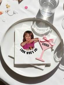Customized Personalized Photo Napkins, Party Supplies, 30th Birthday Decorations, Personalized Gift - Multicolor - View 11