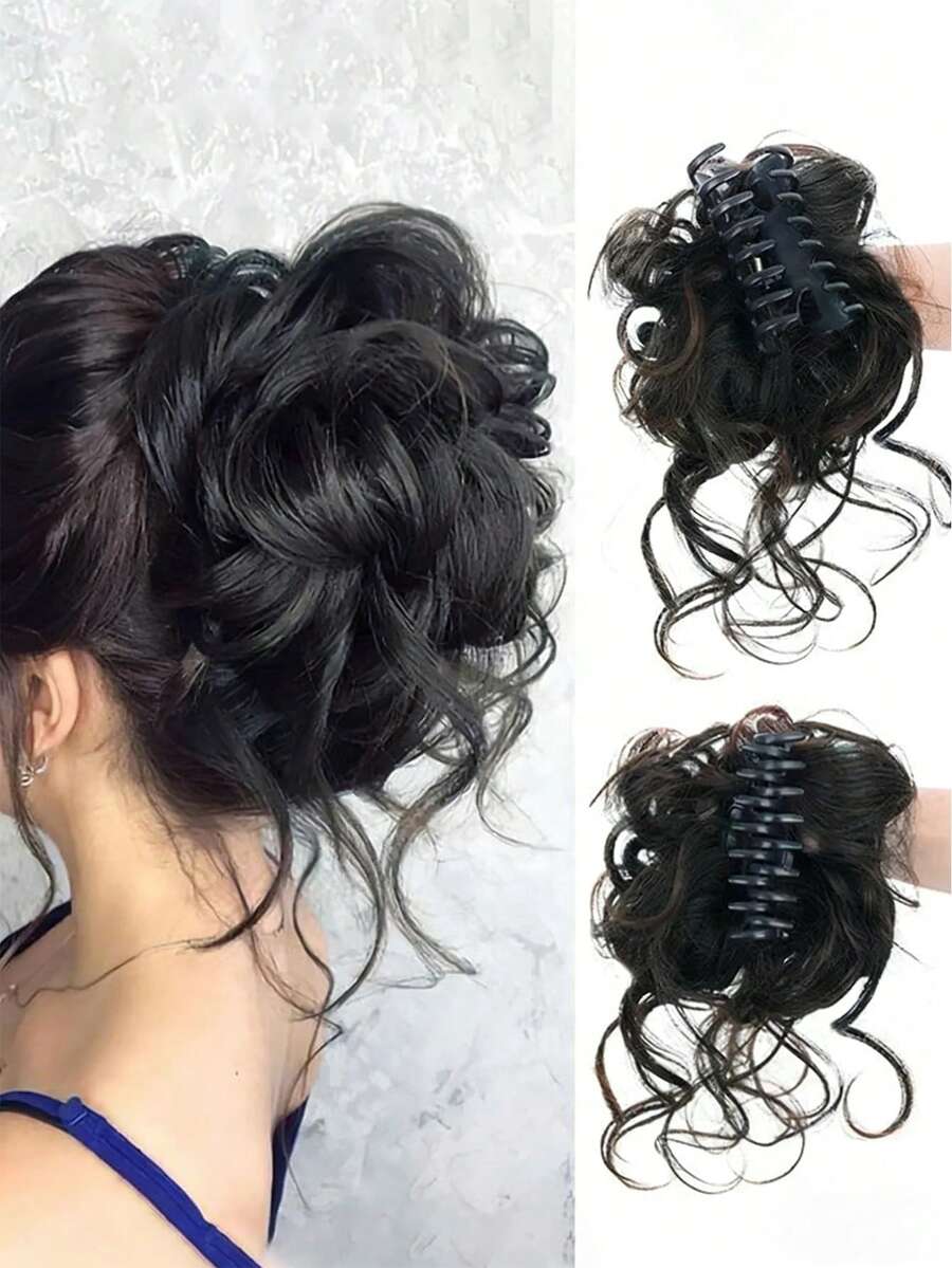 Tóc giả nhiều móng vuốt với râu dài và búi tóc - Nhiều màu - Xem 1