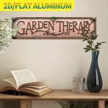 1pc 2D Flat Vintage Humorous Rusty "GARDEN Relax" Retro Aluminum Metal Wall Plaque - Countryside Vintage Decor Sign For Living Room, Outdoor Enthusiasts Gift, Home, Kitchen, Office, Cafe, Bathroom, Bar - Multipurpose Wall Art, Vintage Home Decor, Cafe Decoration, Retro Design, Weathered Finish, Classic Style, Rustic Aluminum Wall Art Entryway Long Plaque - 3.94x15.75 Inches - A - View 8