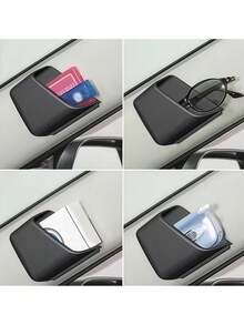 2pcs Fashionable Eyewear And Phone Car Organizer - Anti-Slip Double-Layer Design, Fits Suvs, Sedans, And Trucks - Minimalist Style, All Seasons - A - View 3