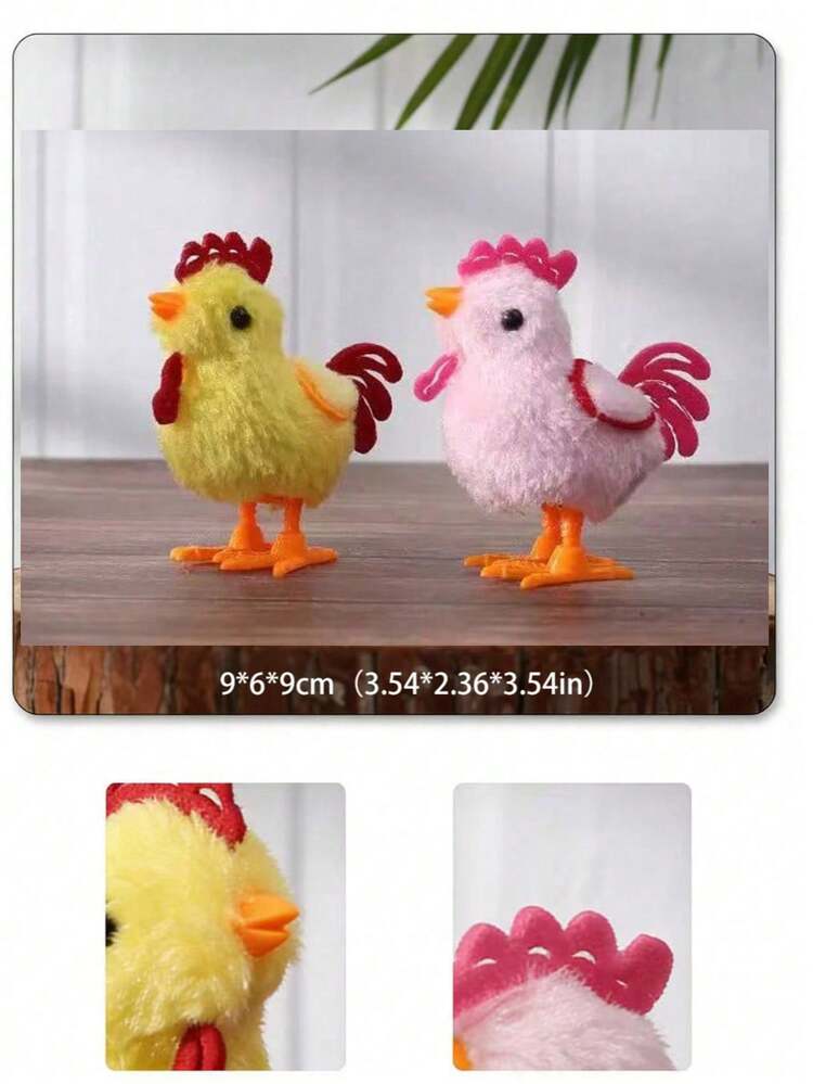 Đồ chơi động vật mini lên dây cót, hình gà con, thỏ, mèo dễ thương, không cần pin, lên dây cót bằng tay giúp chúng chuyển động, mang lại sự tò mò và niềm vui cho thú cưng của bạn (Màu ngẫu nhiên) - Xem 8
