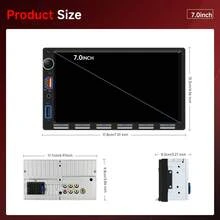 Double DIN Radio, 7-Inch Car Radio With Bluetooth, Screen, Mirror Link, EQ, FM, USB/AUX/SD, Button Illumination, SWC + Reversing Camera - A - 查看 6