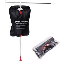 1pc 5 Gallon/20L Camping Shower Bag, Portable Shower Bag With Detachable Hose And On/Off Shower Head, Suitable For Camping, Beach, Swimming And Outdoor Travel - Black - View 3