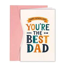 1pc Single Happy Father'S Day Card That Is Perfect For Expressing Gratitude To The Greatest Dad. Celebrate This Special Occasion With A Sincere Message, Making It An Ideal Gift For Fathers At Home Or In The Workplace, Complete With An Envelope - Greeting Card + Envelope - View 11