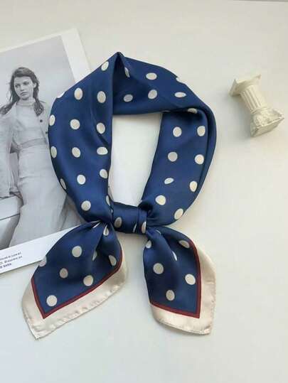 1pc Solid Color Neckerchief, Women's Small Shawl Scarf Headband, 70x70cm Square Headscarf,Beach,Holiday