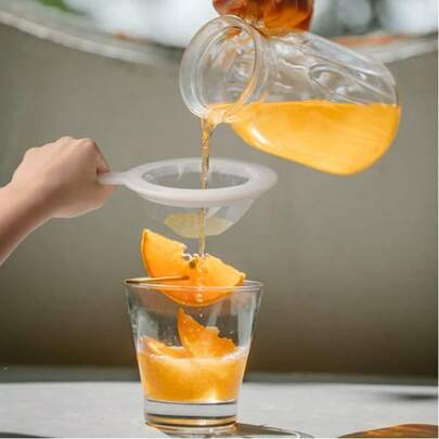 5.51 Inch Ultra-Fine Nylon Mesh Strainer, Plastic Colander With Handle, Kitchen Tool For Filtering Soy Milk, Coffee, Milk, Yogurt, Juice, Tea Leaves, Honey, Alcohol