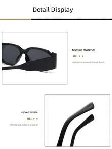 1 chiếc kính thời trang gọng mắt mèo kiểu Âu Mỹ cổ điển năm 2000, kính râm PC nhẹ, đa năng, phù hợp cho mọi mùa. - Nhiều màu - Xem 4