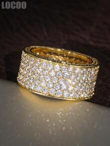 1 chiếc nhẫn đá Cubic Zirconia thanh lịch, thích hợp cho nữ giới, phù hợp làm quà tặng đám cưới, lễ đính hôn, kỷ niệm, quà tặng ngày Valentine. - 3 # - Xem 3