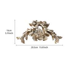 1 bức tượng thiên thần chơi nhạc cụ kiểu châu Âu cổ điển, trang trí treo tường, chất liệu nhựa resin mạ vàng/bạc, thích hợp trang trí tường nhà, khách sạn, đám cưới, tiệc tùng và làm đạo cụ chụp ảnh. - Nhiều màu - Xem 13