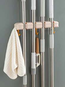 Giá treo chổi lau nhà gắn tường không cần khoan, kẹp chổi lau nhà, giá treo đồ dùng cho ban công và phòng tắm. - nhiều màu - Xem 7