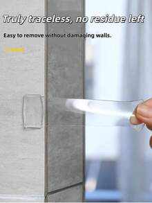 Bộ 10/20/50/100 miếng băng keo hai mặt độ bám dính cao, không cần đinh, không gây hư hại, dùng để treo khung ảnh, móc tường, giấy dán tường. - trong suốt - Xem 5