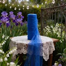 1 Roll Of Elegant Navy Blue Tulle Netting, Classic Sheer Lightweight Fabric, Suitable For Weddings, Parties, Christmas Decor | Arch, Ceremony Backdrop, Anniversary Decoration, Multipurpose Sheer Curtain DIY For Windows, Tablecloths, Bachelorette Parties, Social Dances, Birthday Parties, Receptions, Tulle Skirts & Veils, Can Be Freely Cut And Reused Craft Fabric - View 8