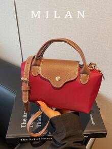 2026 New Arrival Fashionable Casual Retro Handbag, Women's Personalized Shoulder Bag, Mini Square Bag, Suitable For All Seasons - Burgundy - View 2
