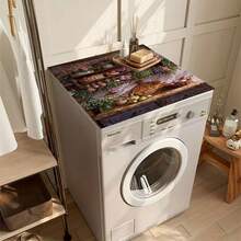 1pc Multi-Functional Washing Machine Pad - Scratch-Resistant, Moisture-Absorbing, Washing Machine And Refrigerator Protector Pad, Suitable For Laundry Room, Kitchen Countertop, Dishwasher-, Easy-Clean Surface, Fits Washing Machines, Modern Home Decor Design, Prevents Scratches And Spills - Retro Country-style Storage Rack - View 5
