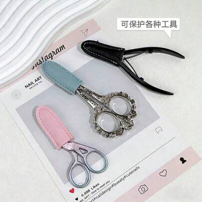 Bộ 3 chiếc bao bảo vệ kìm cắt da chết, dụng cụ chăm sóc móng tay chống rơi, có 3 màu để lựa chọn.