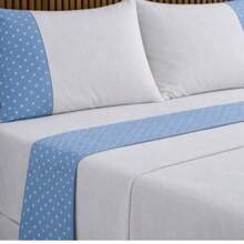 Alegra 400 Thread Count Silk Touch 4-Piece Sheet Set For Double/Queen/King Sizes - Premium Comfort - Blue Polka Dot - View 2
