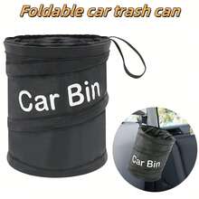 1 pieza Papelera plegable multifuncional para coche con diseño impermeable, organizador de basura portátil para la organización del interior del vehículo, cesta de basura plegable, solución de almacenamiento para el hogar y la oficina - Multicolor - Ver 5