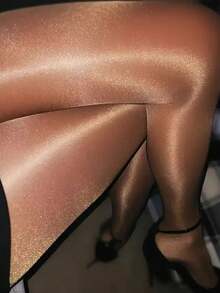 1 chiếc quần tất siêu sáng bóng, chống xước, gợi cảm, đa năng, màu đen mỏng, không thể thiếu cho các nữ hoàng hộp đêm. - Nhiều màu - Xem 7