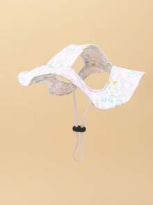 Sombrero de sol a prueba de viento lindo, material de poliéster, diseño con orejas expuestas, antideslizante y a prueba de caídas, accesorio esencial para perros y mascotas, adecuado para que mascotas pequeñas lo usen al aire libre todo el año - Multicolor - Ver 9