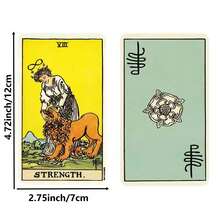 Bộ bài Tarot cổ điển kỷ niệm 100 năm, kích thước 12x7cm, 84 lá bài phiên bản tiếng Anh kèm hướng dẫn bằng giấy, trò chơi bài Tarot thích hợp cho các bữa tiệc, họp mặt, Giáng sinh, Lễ Tạ ơn, Lễ Phục sinh, sinh nhật, hoạt động xây dựng đội nhóm, quà tặng. - màu xanh lá - Xem 3