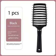 1 pieza Cepillo secador de pelo anti-gran salida de aire, cepillo para cabello grueso y largo rizado de mujer, cepillo volumizador para secar el cabello rápidamente y alisarlo, herramienta de peinado curva anti-estática, apta para cabello húmedo y seco, peine, herramienta de peluquería, producto y accesorio para peinado, aplicable para temporada de peluquería - Gris - Ver 12