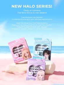 Mi giả Mlen Diary Lashes Cluster, 12-13mm, độ cong chữ C, từng sợi riêng lẻ, kiểu mi Manga tự nhiên, mềm mại, có thể tái sử dụng. - C - Xem 8