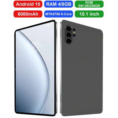 Qetupa Tablet PC Android de 10.1 pulgadas, procesador MTK8788 Octa-Core de 2.0GHz, 4GB RAM + 64GB ROM o 8GB RAM+128GB/256GB ROM (ampliable a 1TB mediante tarjeta SD), pantalla táctil IPS HD (1280x800), cámara frontal de 5MP y cámara trasera de 13MP, batería de 6000mAh, Wi-Fi 6 802.11ax, Bluetooth 5.2, GPS, puerto de carga Tipo C, no compatible con tarjeta SIM
