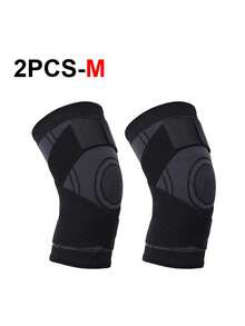 1pc S/M/L/XL Outdoor Sports Knee Pads, Unisex Compression Elastic Sports Knee Support, Basketball Volleyball Fitness Equipment, Gym Accessories, Knee Brace Support - Black - View 15