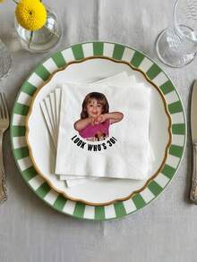 Customized Personalized Photo Napkins, Party Supplies, 30th Birthday Decorations, Personalized Gift - Multicolor - View 1