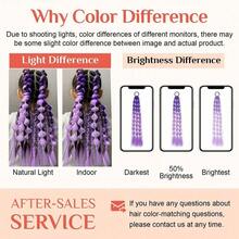 Women's Yaki Straight Bubble Ponytail Extensions - 1Pc, 24 Lightweight Hair Extensions With Tie, Ombre Synthetic Ponytails For All Ages, Rave And Festival - Nhiều màu - Xem 5