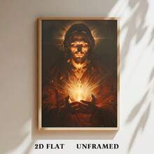 圣光海报，灵性耶稣帆布画，复古墙饰，经典装饰艺术品，适合作为礼物，家居及宿舍装饰，卧室及客厅装饰，无框2D平面画，完美房间装饰，1幅 - B - 查看 3